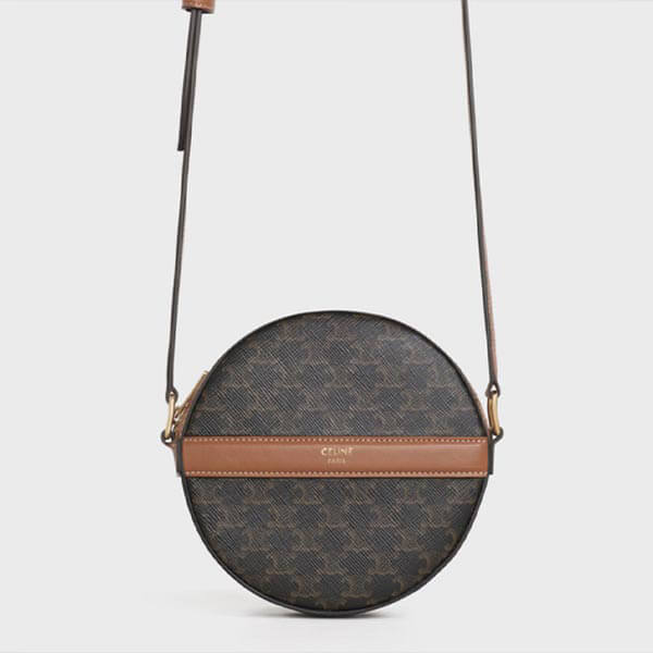 2021SS☆ セリーヌ ストラップ付きラウンドパース ホワイト 偽物 10G342CAM.04BT